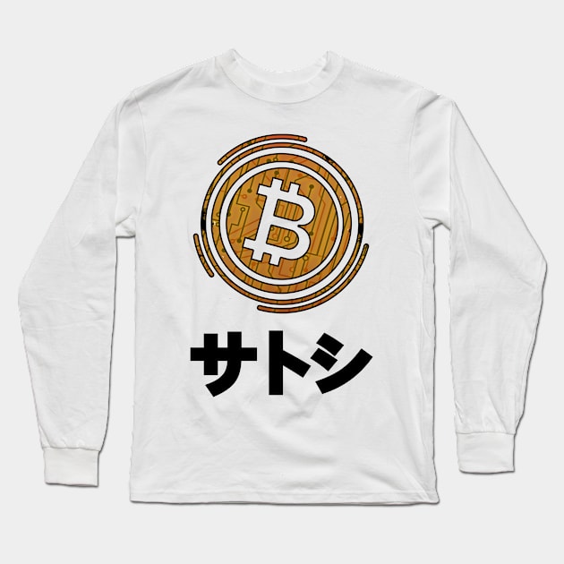 Satoshi Bitcoin Crypto Currency Long Sleeve T-Shirt by RIWA